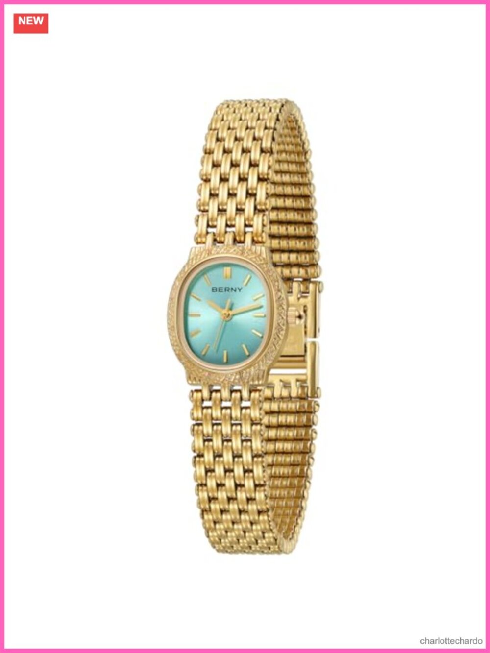Vintage Oval Gold-Tone Watch for Women Japanese Quartz 3ATM Water Resistant